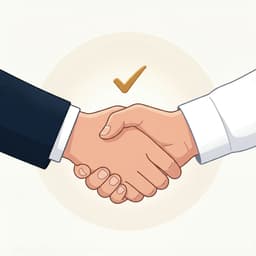 직거래 악수 일러스트